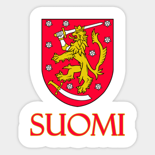 Finland (in Finnish) - Finnish Coat of Arms Design Sticker